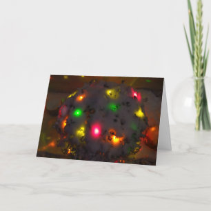 Schnee-und Licht-Weihnachtskarte Feiertagskarte