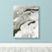 Schnee- und Nebenstraßen Leinwanddruck (Insitu (Holzboden))