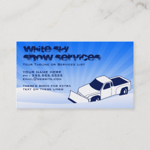 Schnee- UND Rasendienstleistungen Visitenkarte
