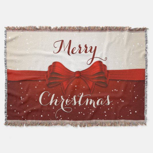 Schnee und rote Schleife Decke (Vorderseite)