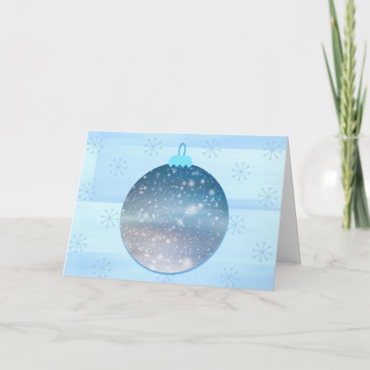 Schnee und Schneeflocken Weihnachtskarte Karte (Vorderseite)