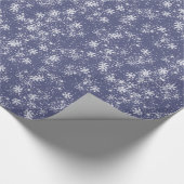 Schnee und Schneeflocken Winter Geschenkpapier (Ecke)