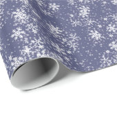 Schnee und Schneeflocken Winter Geschenkpapier (Rolleneckpunkt)