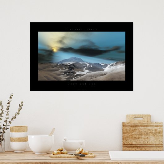 Schnee und Sonne Poster (Küche)