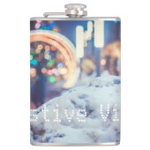 Schnee- und Winterlichter Flachmann (Vorderseite)