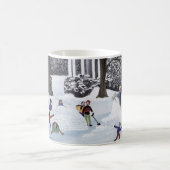 Schnee-Unsinnigkeiten Kaffeetasse (Mittel)