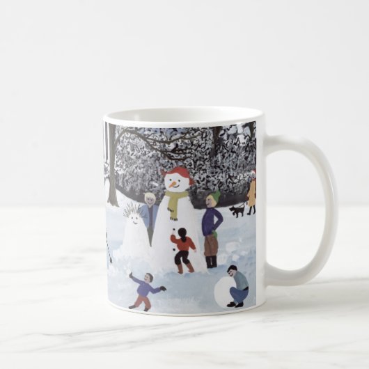 Schnee-Unsinnigkeiten Kaffeetasse (Rechts)