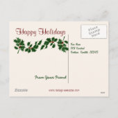 Schnee-verklemmte Zug-Weihnachtspostkarte Feiertagspostkarte (Rückseite)