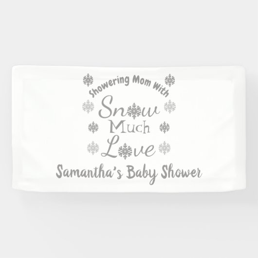 Schnee viel Liebe Kinderdusche Banner (Horizontal)