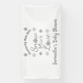 Schnee viel Liebe Kinderdusche Banner (Vertikal)