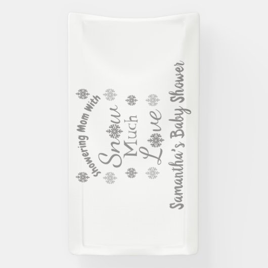 Schnee viel Liebe Kinderdusche Banner (Vertikal)