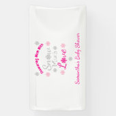 Schnee viel Liebe Kinderdusche Banner (Vertikal)