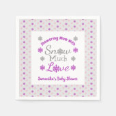 Schnee viel Liebe Kinderdusche Serviette (Vorderseite)