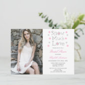 Schnee viel Liebe Schneeflocke Winterwochenende Br Einladung (Stehend Vorderseite)