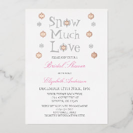 Schnee viel Liebe Schneeflocke Winterwochenende Br Folieneinladung