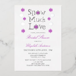 Schnee viel Liebe Schneeflocke Winterwochenende Br Folieneinladung