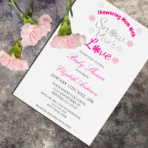 Schnee viel Liebe Winter Snowflake Babydusche