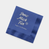 Schnee viel Spaß als 1. Geburtstag Servietten Mit Folie (Links)