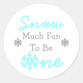 Schnee viel Spaß als ein Runder Aufkleber (Vorderseite)