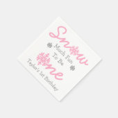 Schnee viel Spaß als ein Serviette (Ecke)