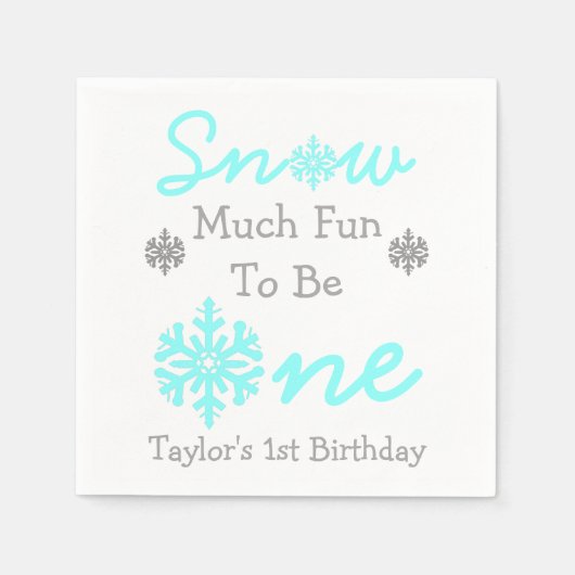 Schnee viel Spaß als ein Serviette (Vorderseite)