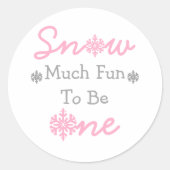 Schnee viel Spaß, ein Baby zu sein Runder Aufkleber (Vorderseite)