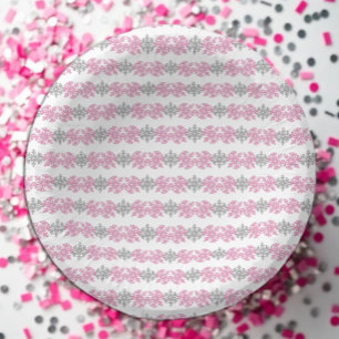 Schnee viel Spaß, ein Winter 1. Geburtstag zu sein Pappteller