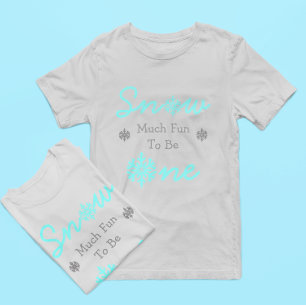 Schnee viel Spaß, ein Winter 1. Geburtstag zu sein T-Shirt