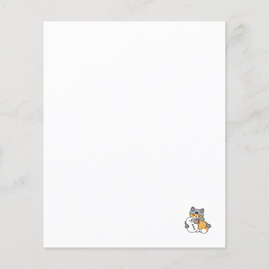 Schnee viel Spaß Katze Winterurlaub Design (Rückseite)