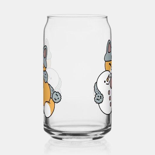 Schnee viel Spaß Katze Winterurlaub Design Dosenglas (Rechts)