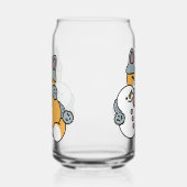 Schnee viel Spaß Katze Winterurlaub Design Dosenglas (Links)