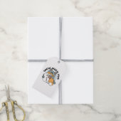 Schnee viel Spaß Katze Winterurlaub Design Geschenkanhänger (Mit Garn)