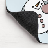 Schnee viel Spaß Katze Winterurlaub Design Mousepad (Ecke)