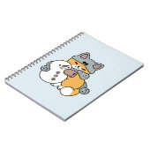 Schnee viel Spaß Katze Winterurlaub Design Notizblock (Linke Seite)