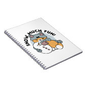 Schnee viel Spaß Katze Winterurlaub Design Notizblock (Rechte Seite)