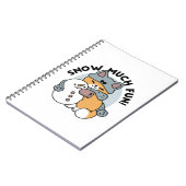 Schnee viel Spaß Katze Winterurlaub Design Notizblock (Linke Seite)