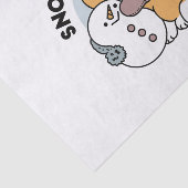 Schnee viel Spaß Katze Winterurlaub Design Seidenpapier (Ausschnitt)