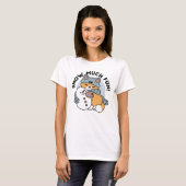 Schnee viel Spaß Katze Winterurlaub Design T-Shirt (Vorne ganz)