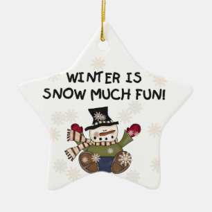 Schnee viel Spaß Keepake Ornament