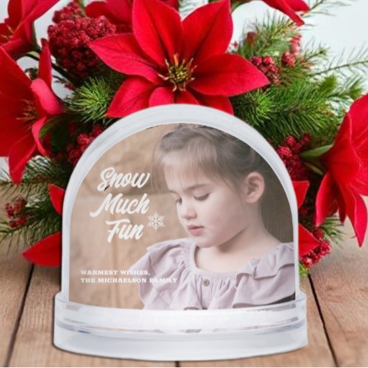 Schnee viel Spaß Kinder Foto Weihnachten Schneekugeln