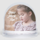 Schnee viel Spaß Kinder Foto Weihnachten Schneekugeln (Vorderseite)