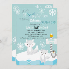 Schnee viel Spaß macht einen Geburtstag Einladung