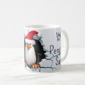 Schnee viel Spaß mit Pinguin santa lustigen Weihna Kaffeetasse (VorderseiteRechts)