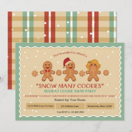 Schnee viele Cookies "Cookie Swap"-Party Einladung