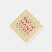 Schnee viele Kekse Napkins Serviette (Ecke)
