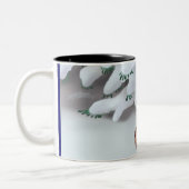 SCHNEE-VÖGEL durch SHARON SHARPE Zweifarbige Tasse (Links)