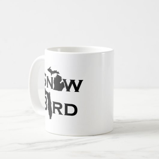 Schnee-Vogel Kaffeetasse (Vorderseite Links)