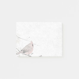 Schnee-Vogel Post-it Klebezettel