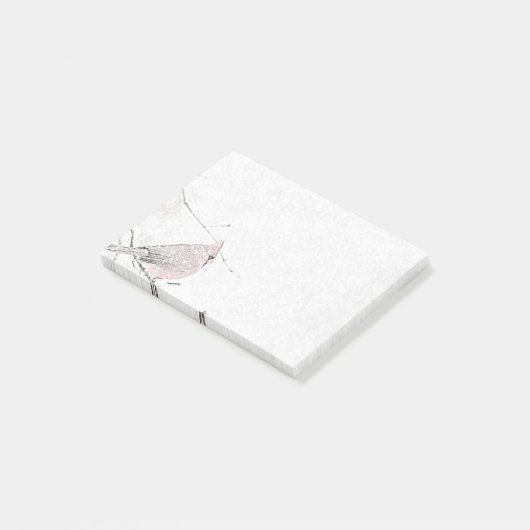 Schnee-Vogel Post-it Klebezettel (angewinkelt)