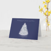 Schnee von Navy, weiße Weihnachtsbaum-Weihnachtska Karte (Gelbe Blume)